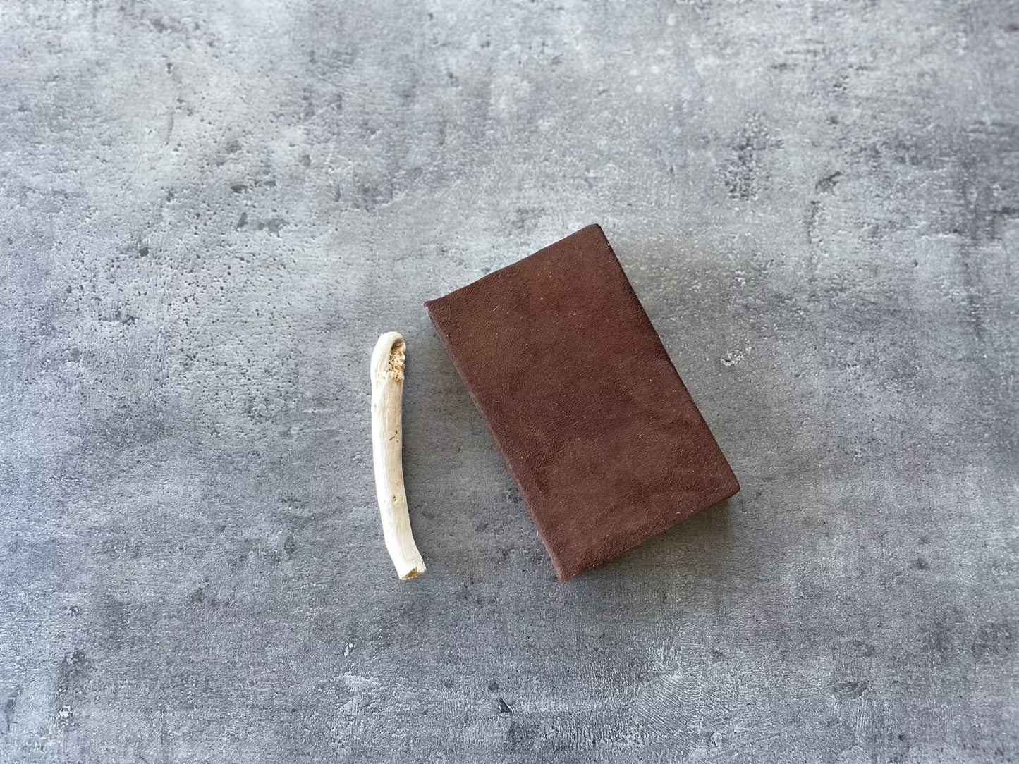 Handmade Suede Pocket Notebook: Thick Cotton Paper, Small Journal