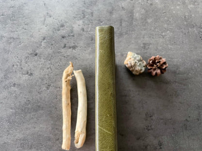 Olive Green Soft Italian Leather Journal | Reclaimed Italian Leather