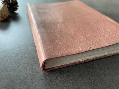 Handmade Pink Leather Journal: Soft Cover, Premium Italian Full Grain Leather