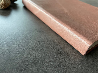 Handmade Pink Leather Journal: Soft Cover, Premium Italian Full Grain Leather