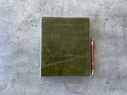 Large Leather Sketchbook – Handcrafted in Reclaimed Italian Leather