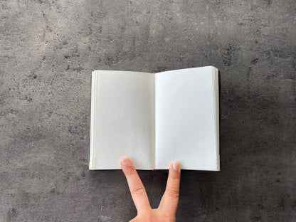 Handmade Suede Pocket Notebook: Thick Cotton Paper, Small Journal