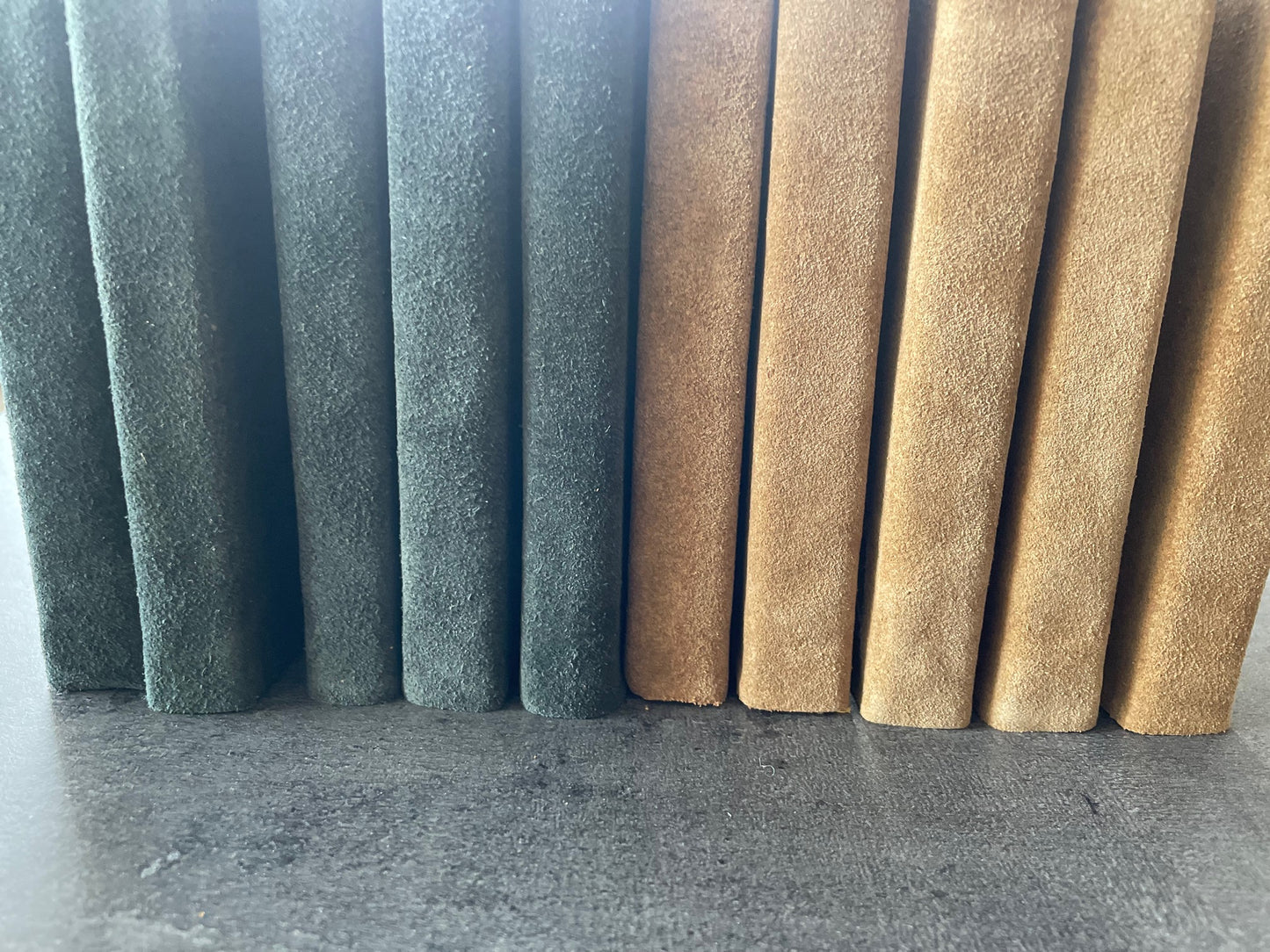 Handmade Suede Pocket Notebook: Thick Cotton Paper, Small Journal