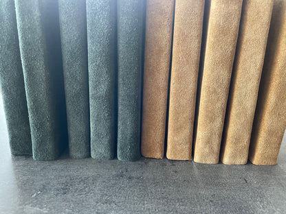 Handmade Suede Pocket Notebook: Thick Cotton Paper, Small Journal