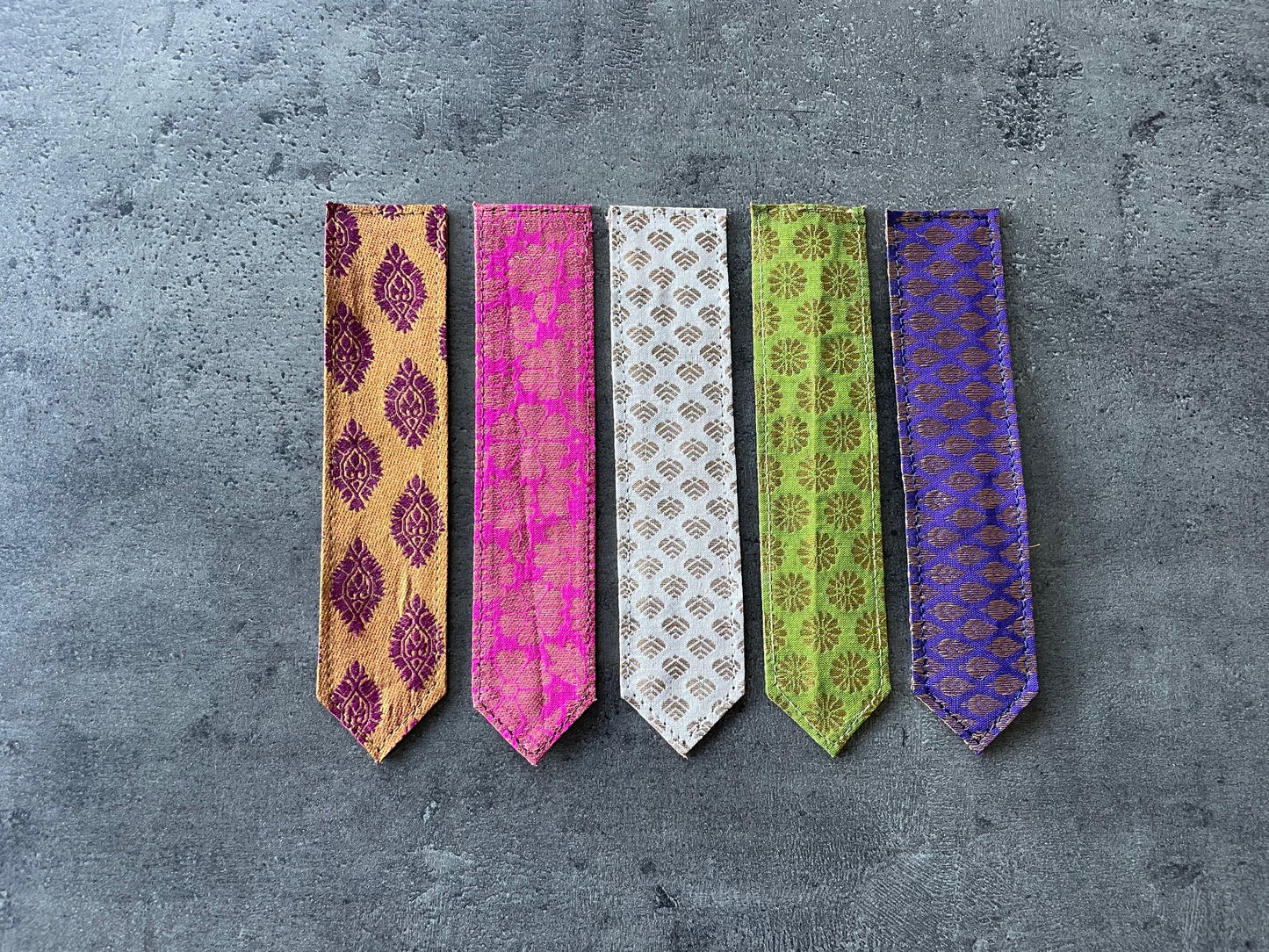 Handmade Silk Bookmarks – Crafted from Vintage Indian Silk