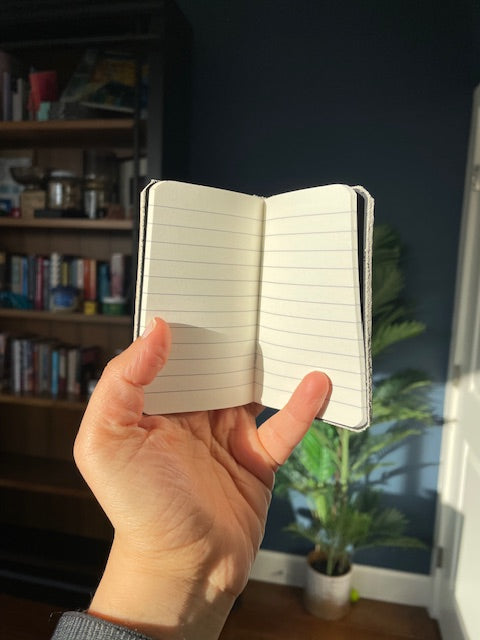 Tiny Italian Leather Notebook Pocket Journal A7 Mini Lined Notebook Handmade Minimalist Travel Journal Nano Pocket Notebook Ultra Small