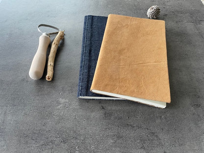 Handmade Italian Nubuck Leather Notebook – A5 (Limited Edition) | Reclaimed Leather | Velvety Soft