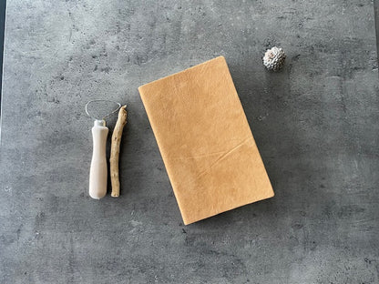 Handmade Italian Nubuck Leather Notebook – A5 (Limited Edition) | Reclaimed Leather | Velvety Soft