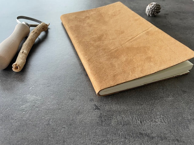 Handmade Italian Nubuck Leather Notebook – A5 (Limited Edition) | Reclaimed Leather | Velvety Soft