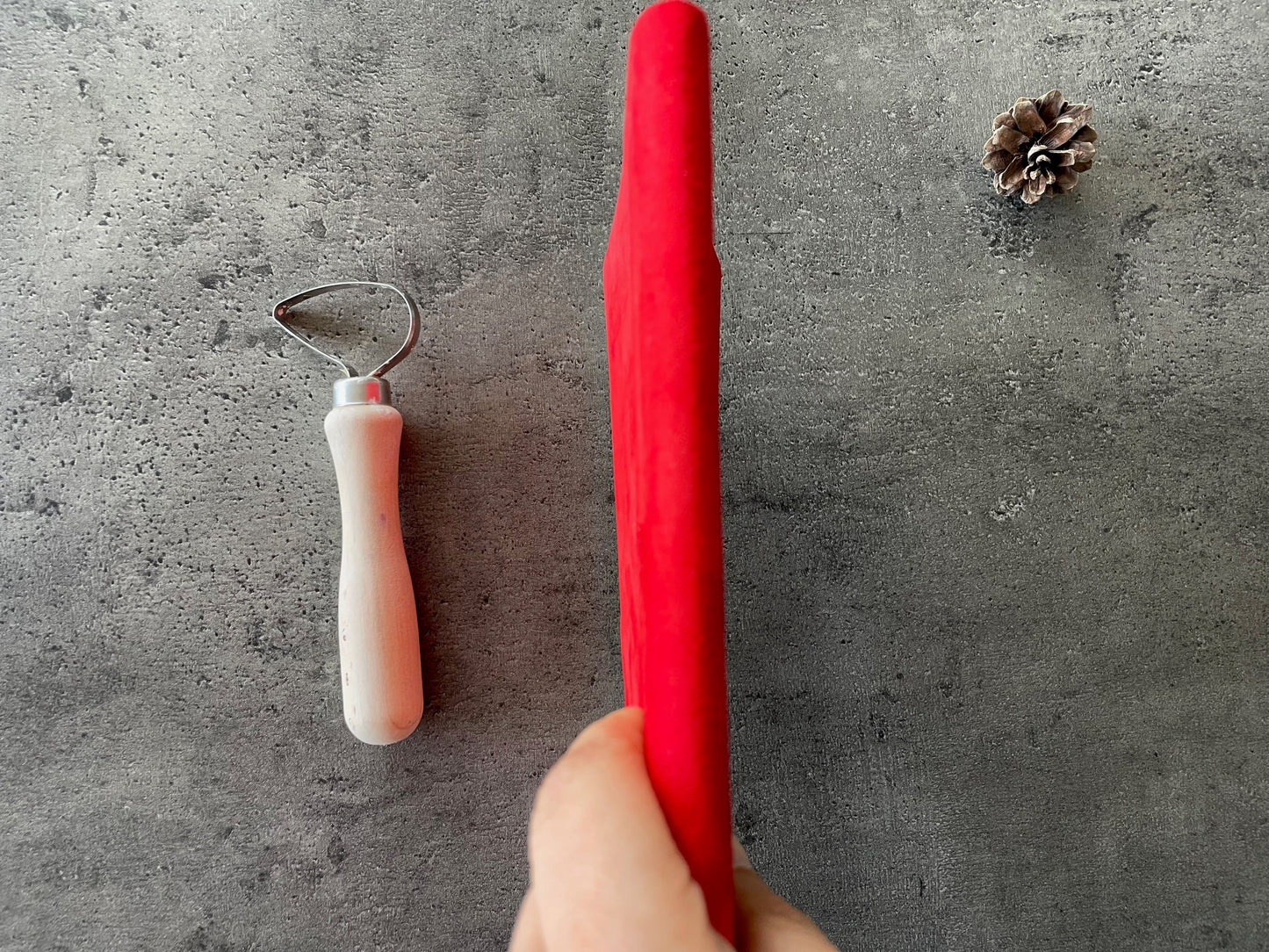 Handmade Red Suede Journal — Leather-Bound Notebook for Writing, Sketching & Gifting