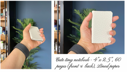 Tiny Italian Leather Notebook Pocket Journal A7 Mini Lined Notebook Handmade Minimalist Travel Journal Nano Pocket Notebook Ultra Small