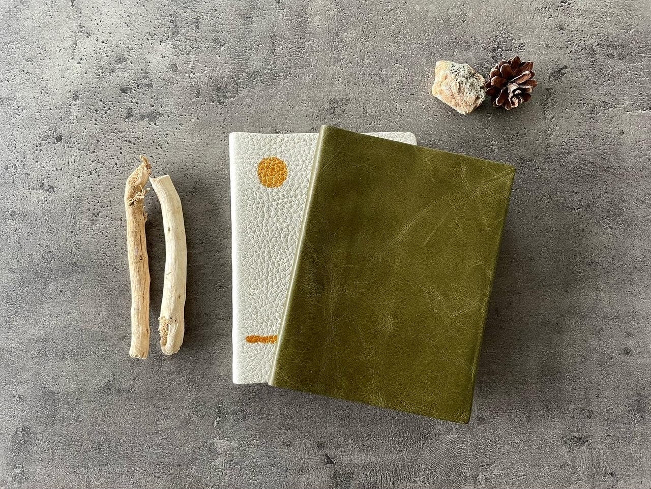Zen Scribbles Leather Journal Subscription — Handmade Reclaimed Italian Leather Notebook, Choose Your Colors