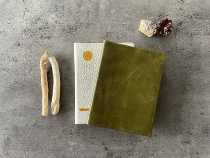 Zen Scribbles Leather Journal Subscription — Handmade Reclaimed Italian Leather Notebook, Choose Your Colors
